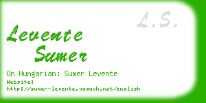 levente sumer business card